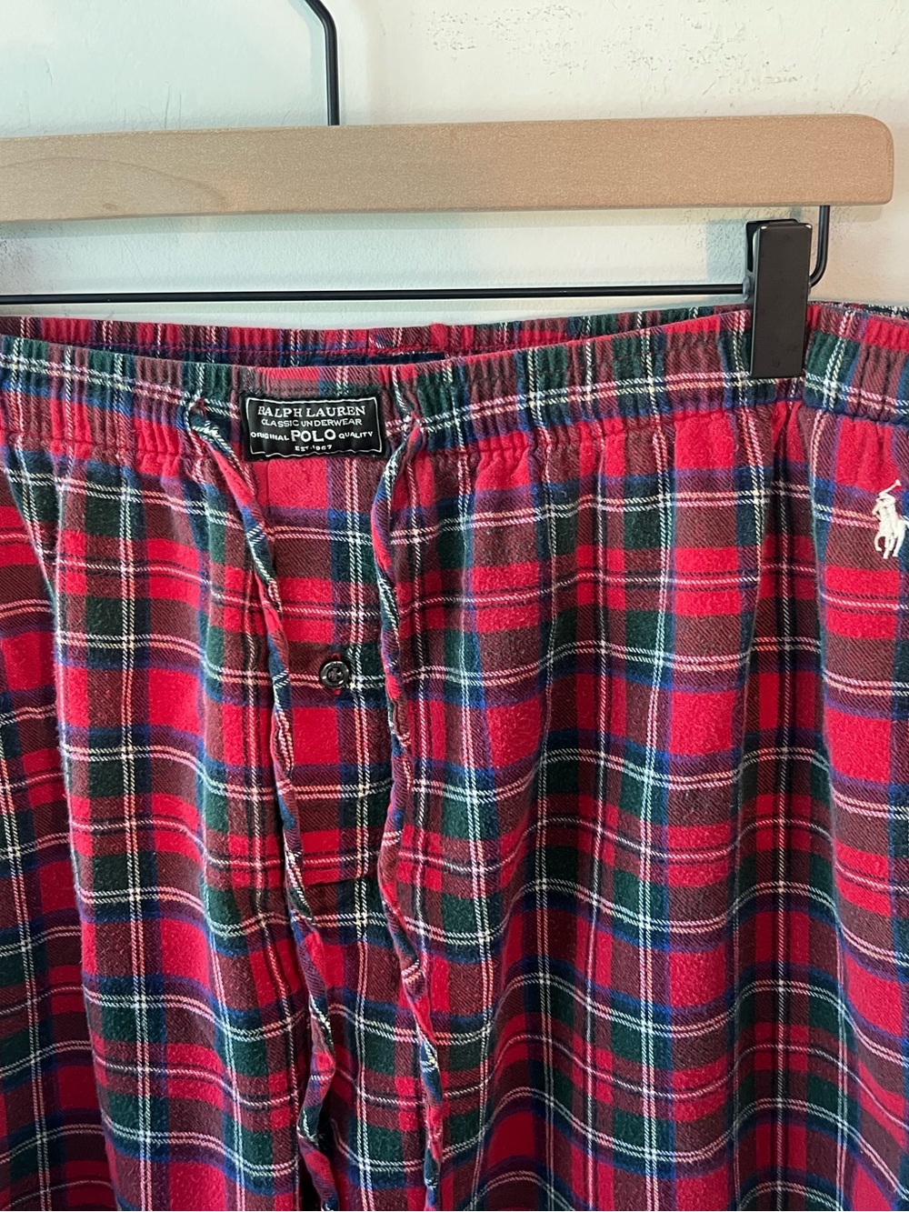 Polo Ralph Lauren Plaid Flannel Panama Set with Horse Logo - Picture 4 of 10